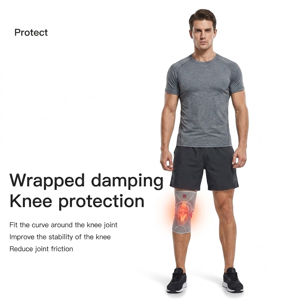 Volleyball Knee Pad - 1 Stück Knieschoner, Kompressions-Kniebandage, Knieorthese für