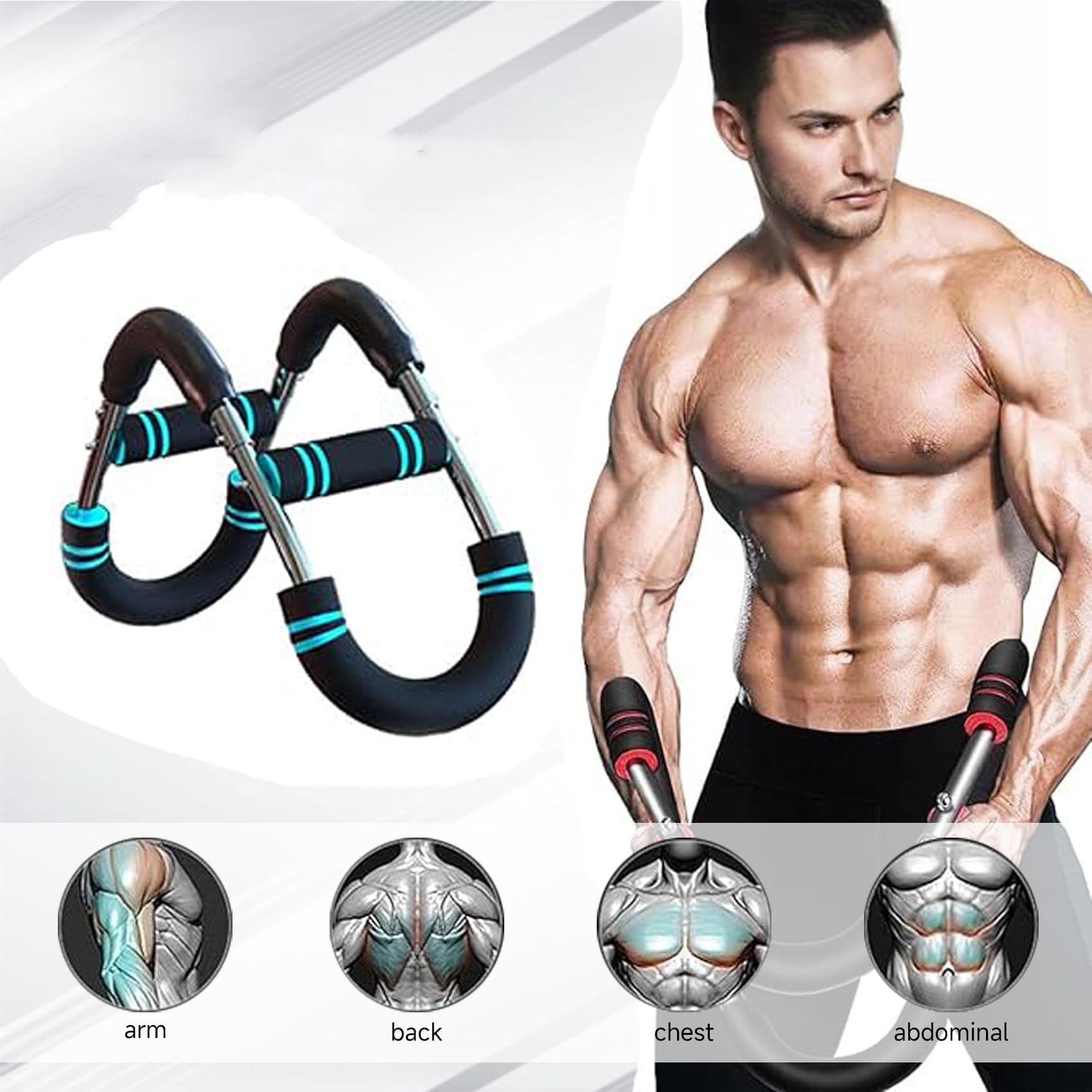 Sports Equipment Near Me - Verstellbarer Abnehmbarer Armtrainer mit Widerstandsbändern Brustexpander