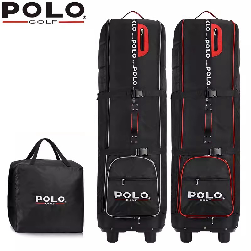 Sports Equipment Bag With Wheels - POLO. Golf-Luftfahrttasche, faltbare Riemenscheibe, tragbare Golftasche,