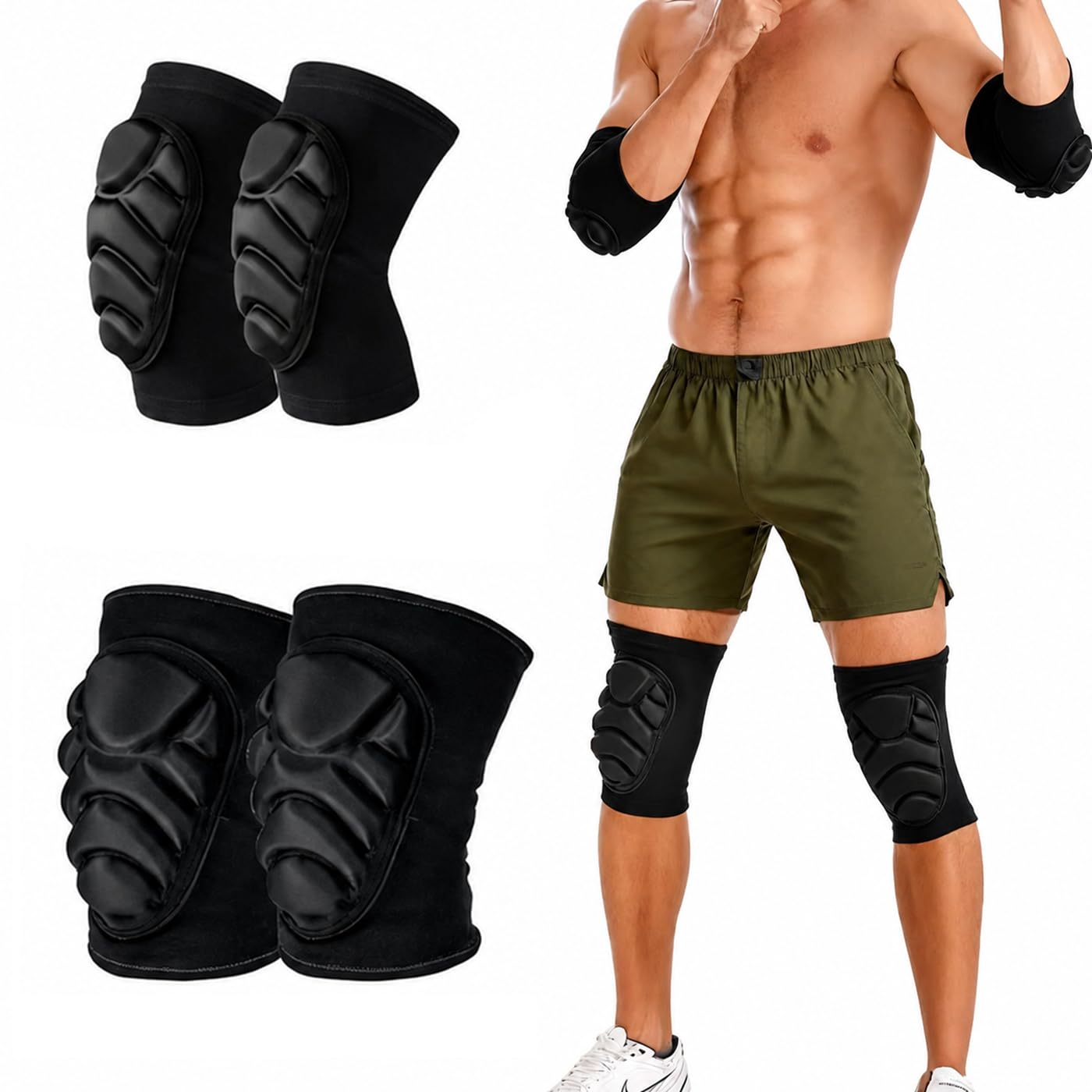 Volleyball Knee Pad - 1 Paar Volleyball-Ellbogenschoner & Knieschoner, Ellbogenschutz