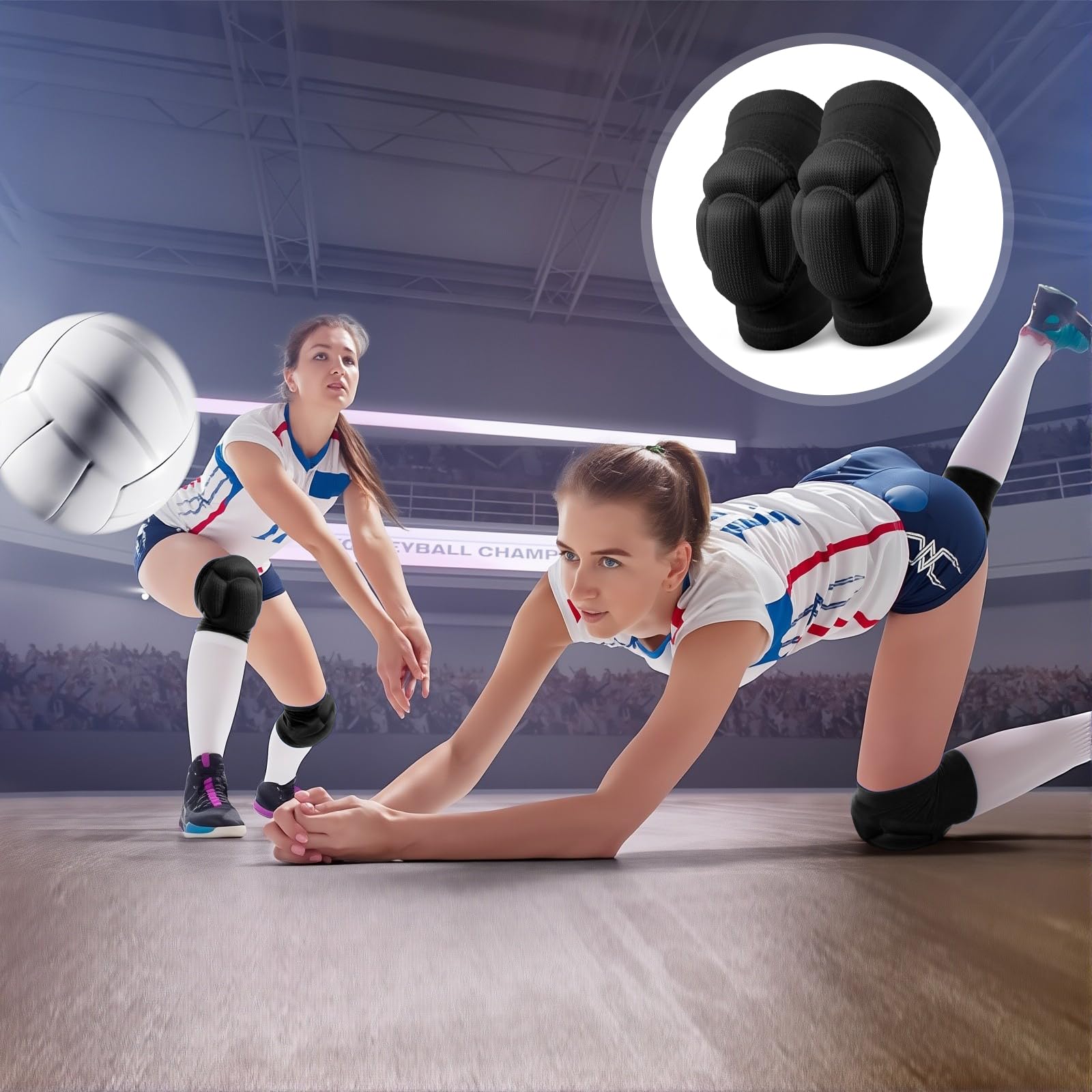 1/2/3 Paar Verdickte Knieschon – Volleyball Knee Pad Bewertung und Preis